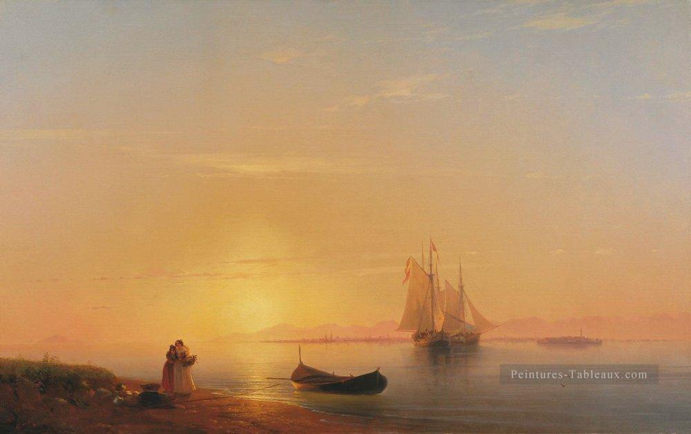 les rives de la Dalmatie 1848 Romantique Ivan Aivazovsky russe Peintures à l'huile